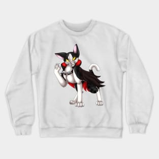 VampiCat: Black Bicolor Tabby Crewneck Sweatshirt